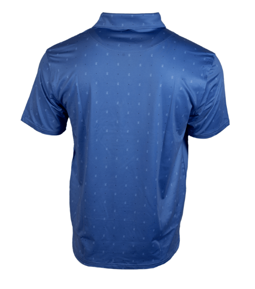 Barstool Sports BSG crossed tees printed polo in blue, alternate product view