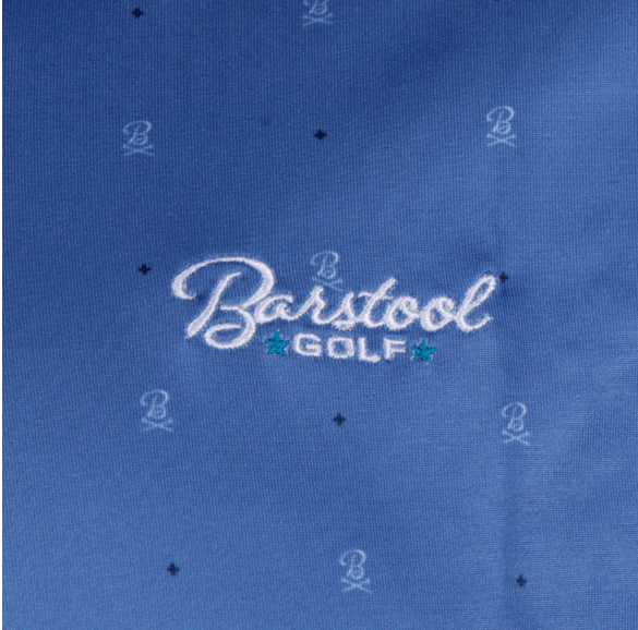 Barstool Sports BSG crossed tees printed polo in blue, additional product view