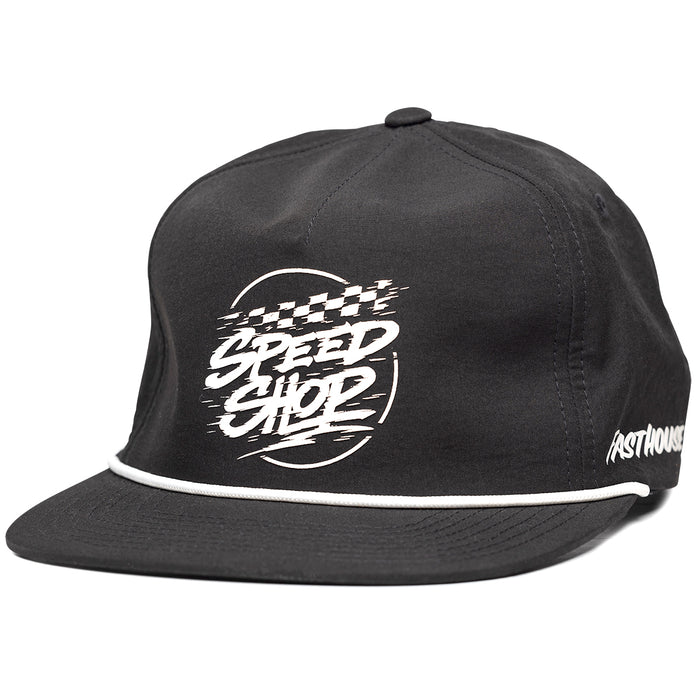 Fasthouse Burner hat in black, front view