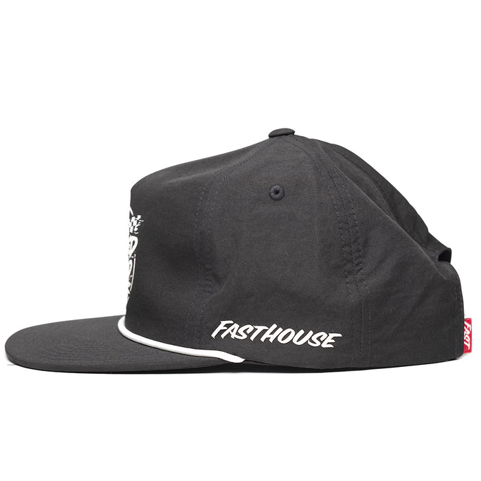 Fasthouse Burner hat in black, side view