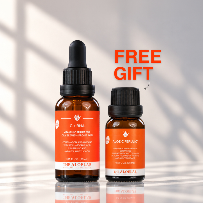 C + BHA WITH 15% L-ASCORBIC ACID with FREE 15ml Aloe C Ferulic - The ALOELAB