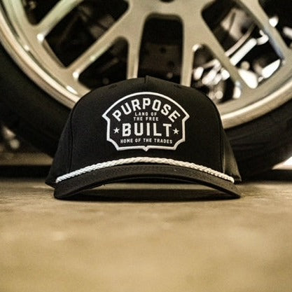 Purpose-Built Cadillac rope hat in black, additional product image