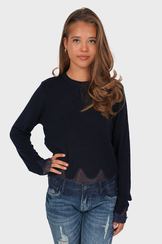 "Camille" sweater navy