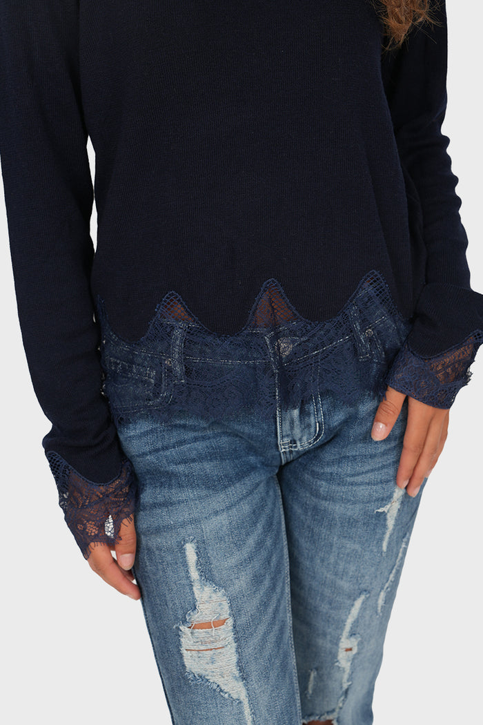"Camille" sweater navy