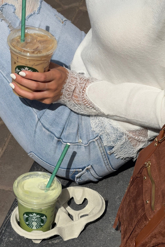 "Camille" sweater white