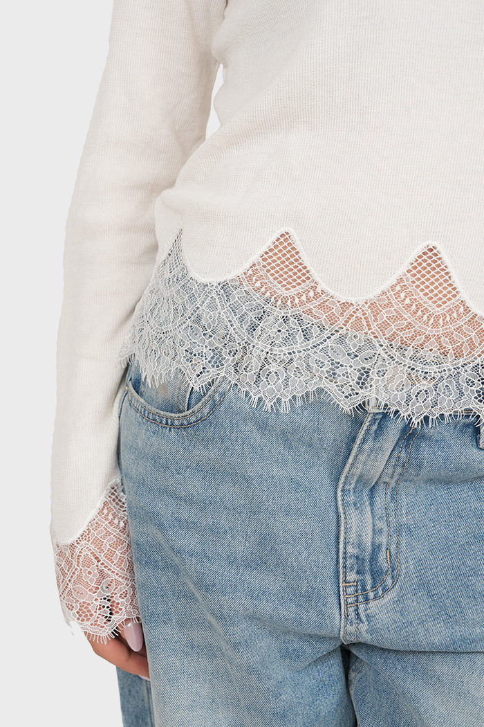 "Camille" sweater white