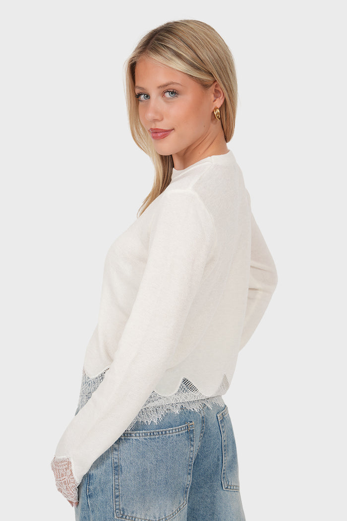 "Camille" sweater white