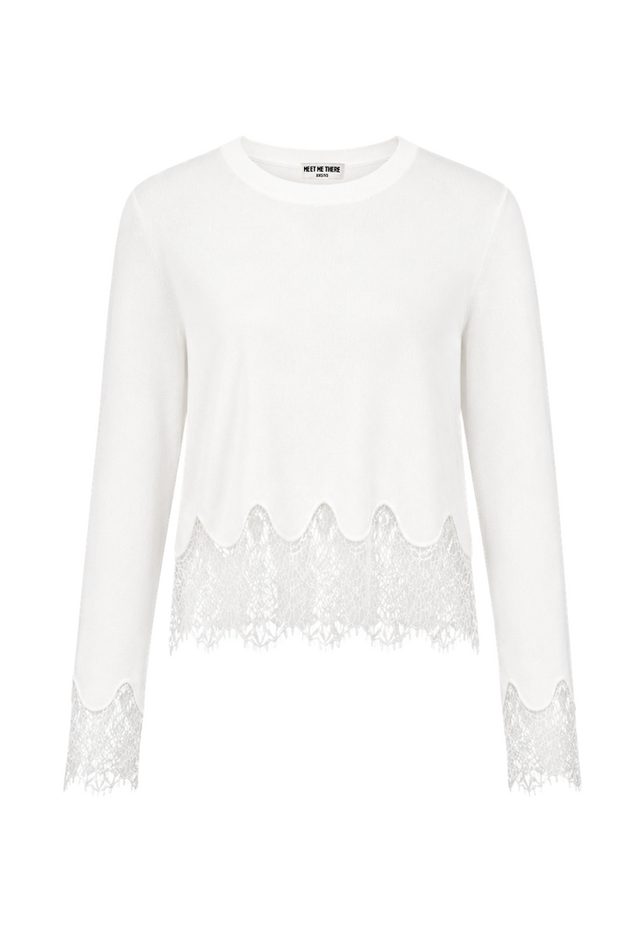 "Camille" sweater white