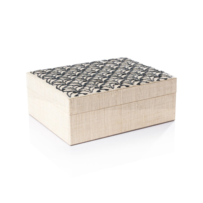Canaria Petals Natural Fiber Raffia Box - Decorative Accessories by Carlyle Avenue