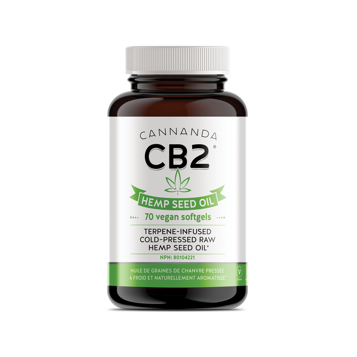 CANNANDA CB2 HEMP SEED OIL >> Vegan Softgels (70 Vegan Softgels)