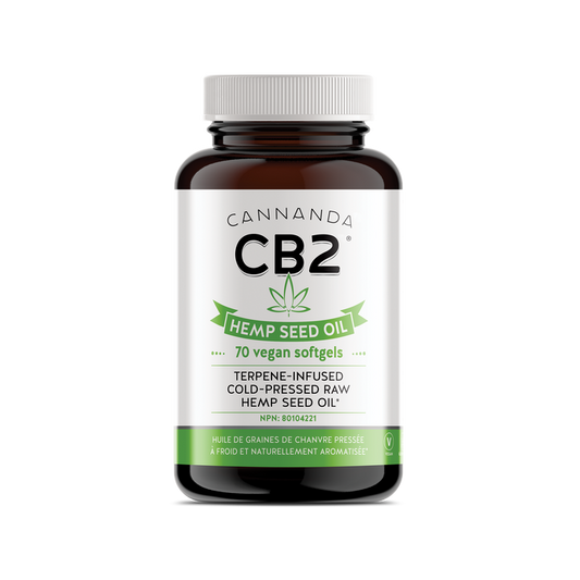 CANNANDA CB2 HEMP SEED OIL >> Vegan Softgels (70 Vegan Softgels)