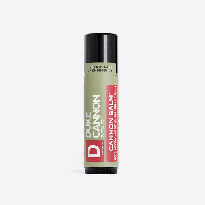 Duke Cannon Cannon Balm tactical lip protectant with SPF and mint scent