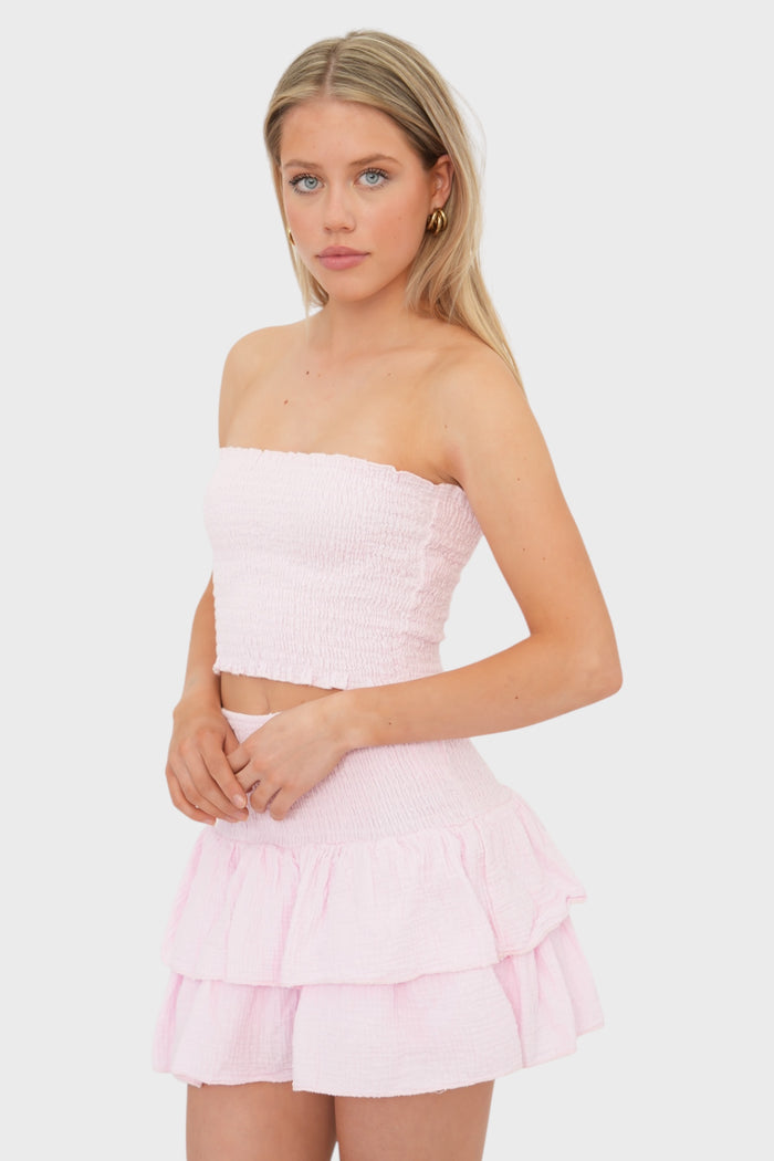 "Capri" tube top light pink