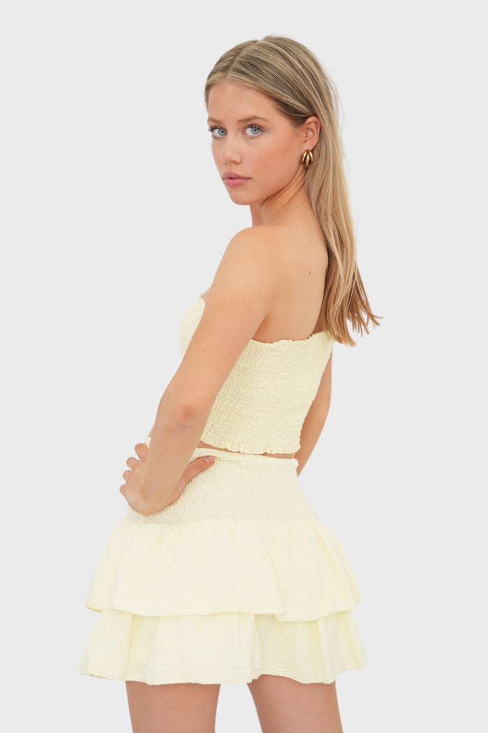"Capri" tube top yellow