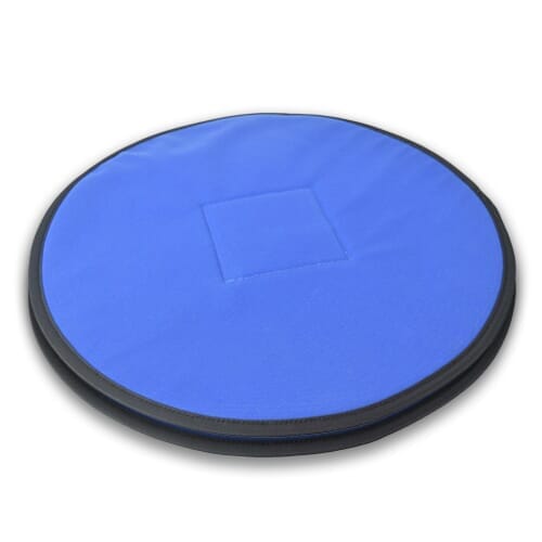 Car Rota Cushion-Large cushion on a seat or chair, demonstrating added comfort and pressure relief.