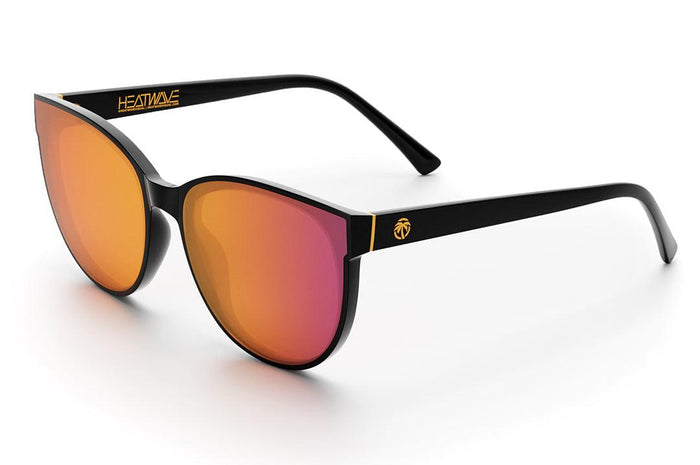 Heat Wave Visual Carat sunglasses with black frame and rose gold mirror lens