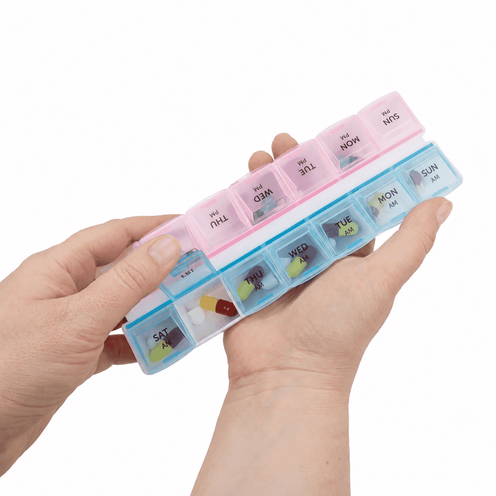 CareWorth 7 Days AM/PM Coloured Pill Box