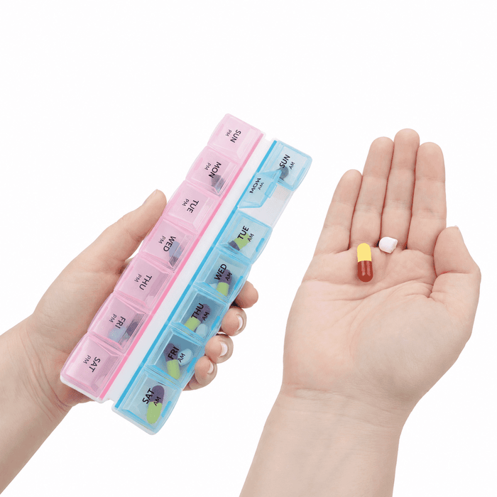 CareWorth 7 Days AM/PM Coloured Pill Box