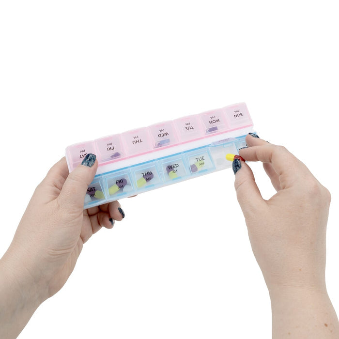 CareWorth 7 Days AM/PM Coloured Pill Box