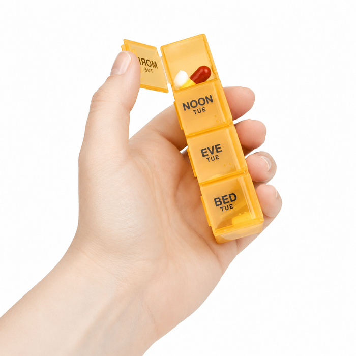 CareWorth 7 Days Multi Dose Coloured Pill Box