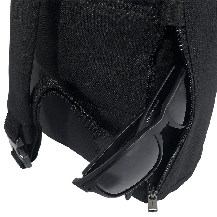 Carhartt 10L sling bag in black, view of the adjustable crossbody strap