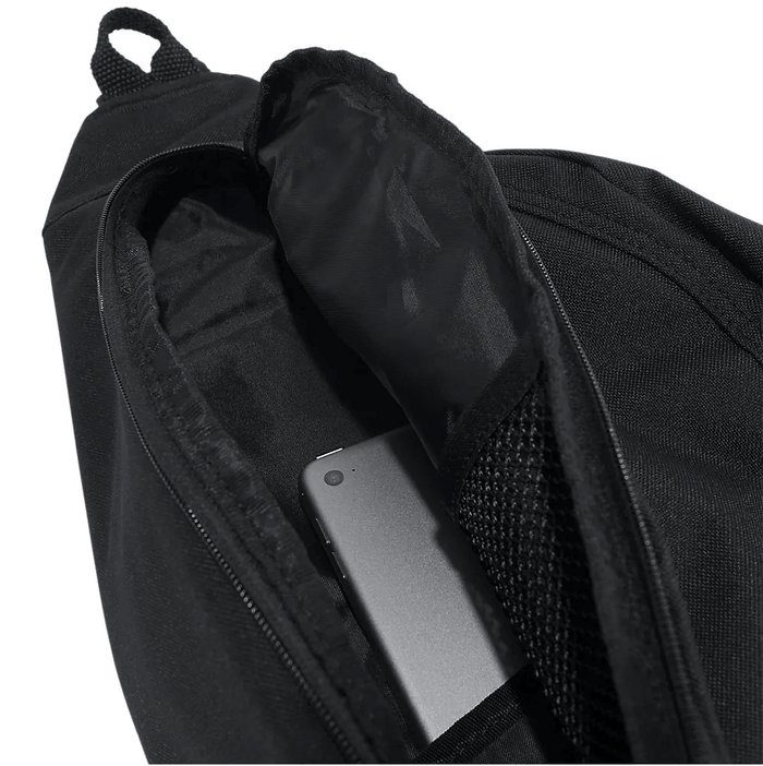 Black Carhartt Classic sling bag, further product view of the water repellent shell