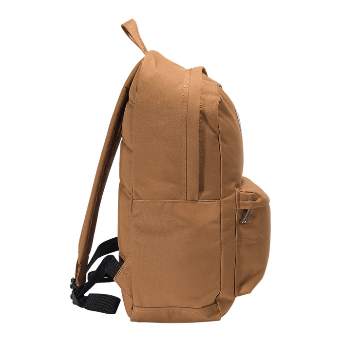 Carhartt Classic 21L backpack in brown, additional view of the front pocket