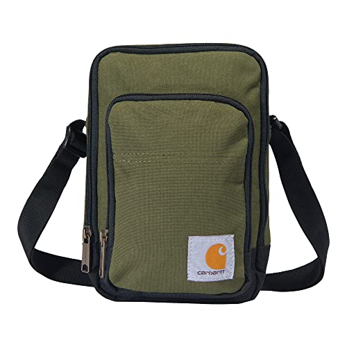 Carhartt crossbody zip bag in basil green with adjustable strap