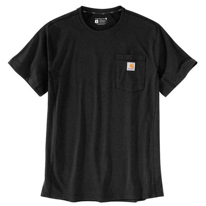 Carhartt Force midweight short sleeve pocket work tee in black, alternate product view
