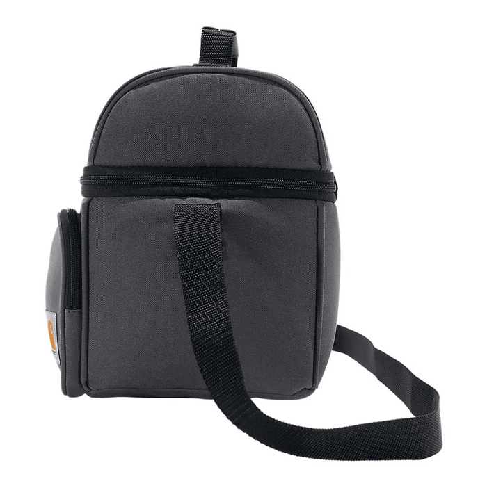 Carhartt gravel grey insulated lunch cooler, alternate view of the two compartments
