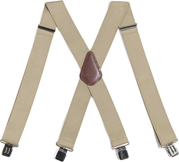 Khaki Carhartt Rugged Flex elastic suspenders, additional product view