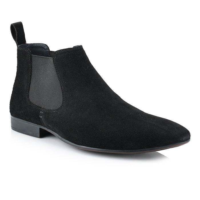 Carnaby Suede Leather Chelsea Boots - Black