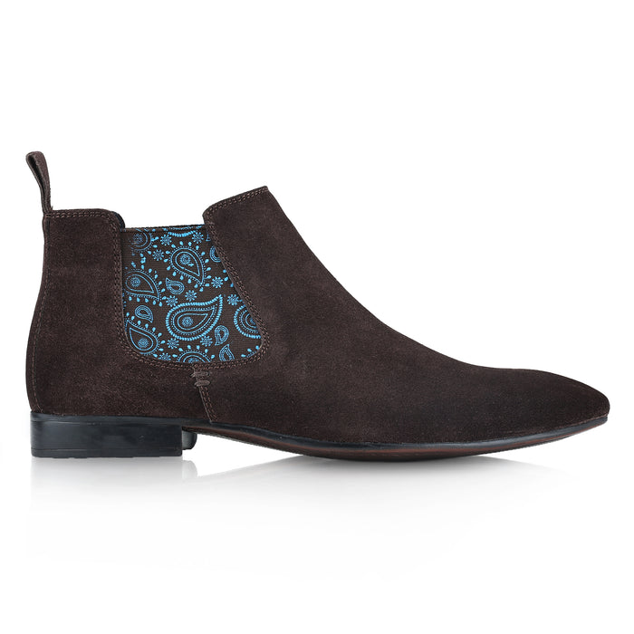 Carnaby Suede Leather Chelsea Boots - Brown