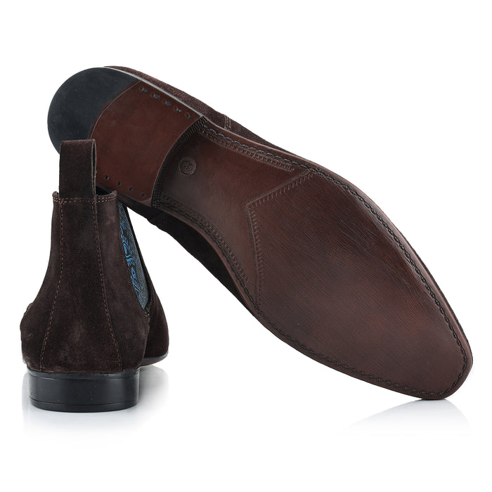 Carnaby Suede Leather Chelsea Boots - Brown