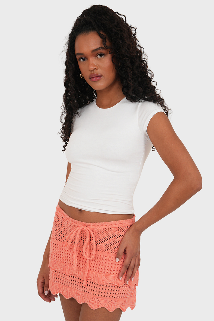"Caro” skirt coral