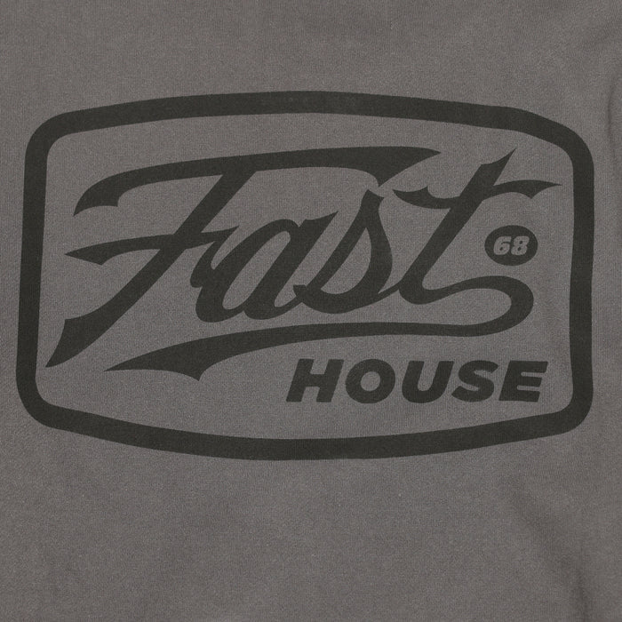 Fasthouse Carrera crew neck pullover in charcoal, detail of the ribbed cuff