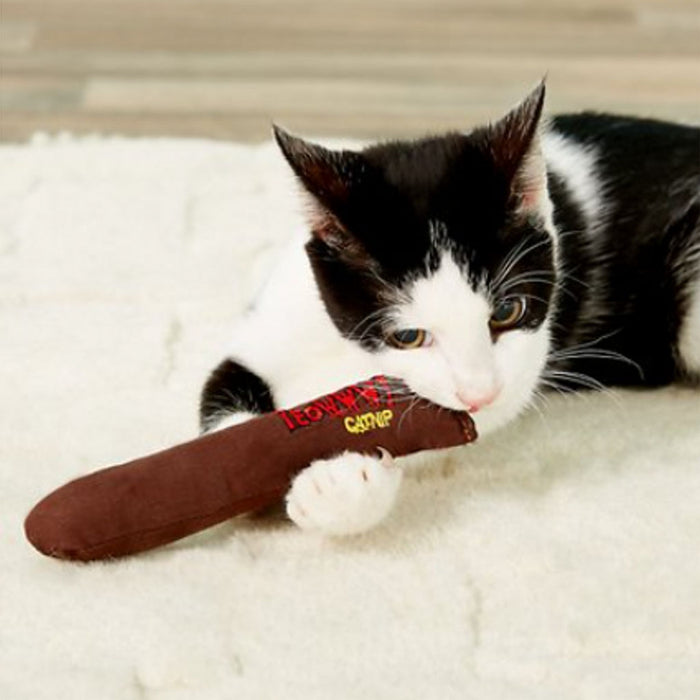 Cat playing with Catnip Cigar Cat Toy