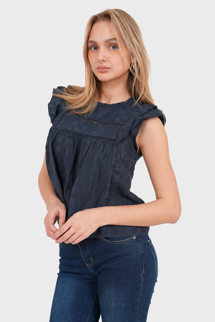 "Cato" blouse navy