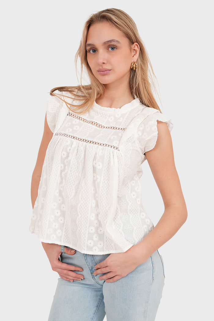 "Cato" blouse white
