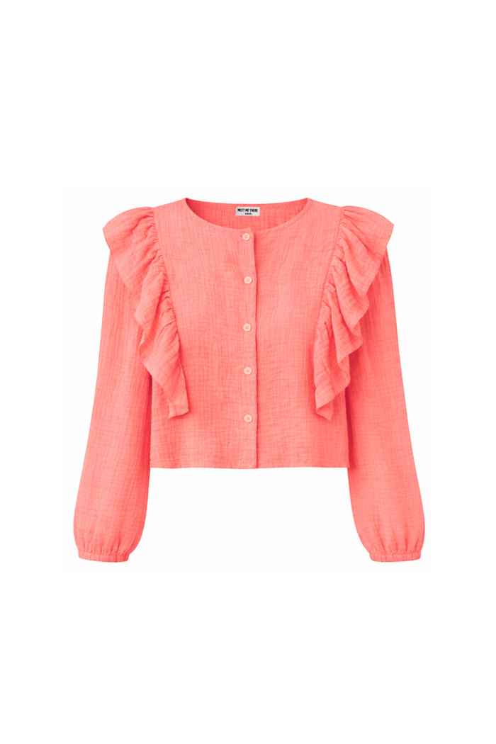 "Caya" blouse coral