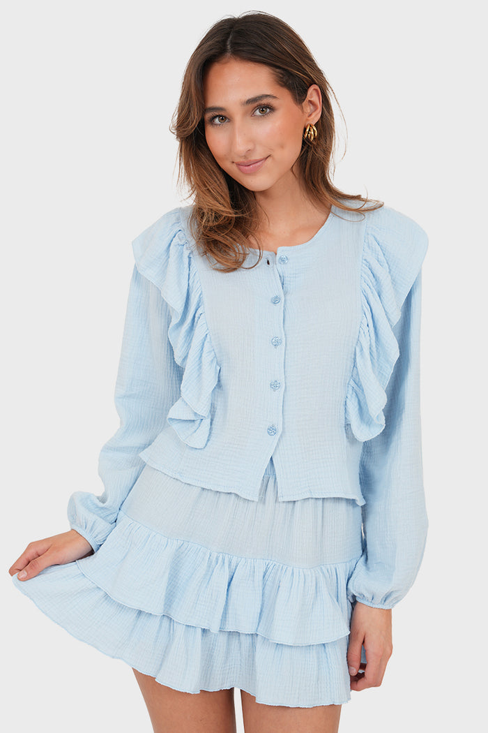 "Caya" blouse sky