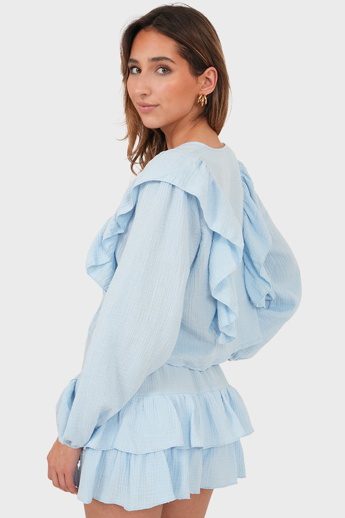 "Caya" blouse sky