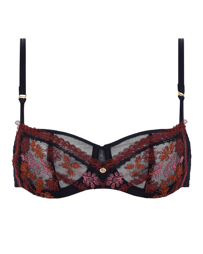 Chantelle 16Q5 Black Flowers New Romance Underwire Bra MYSELFLINGERIE.COM