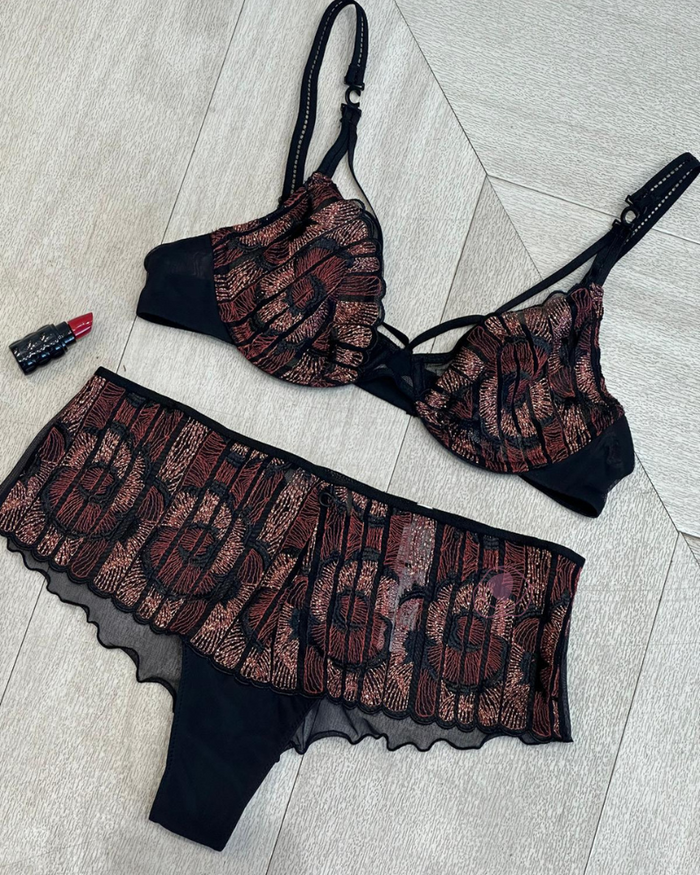 Chantelle Graphic Flowers Multi Nightfall Molded Underwire Bra