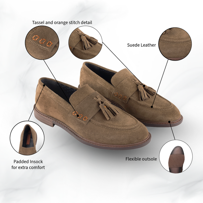 Charleston Butter Brown Suede Tassel Loafer (1)