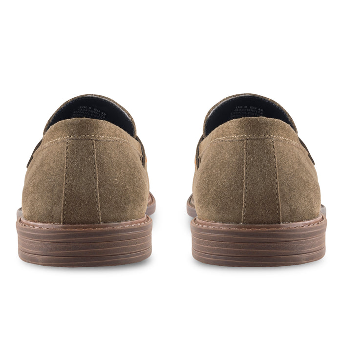 Charleston Suede Leather Tassel Loafers - Butter Brown