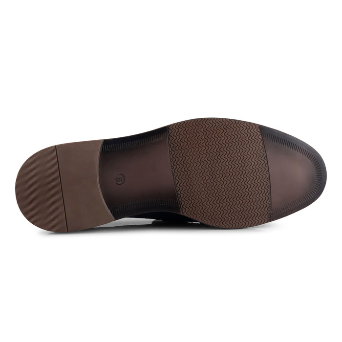Charleston Suede Leather Tassel Loafers - Navy