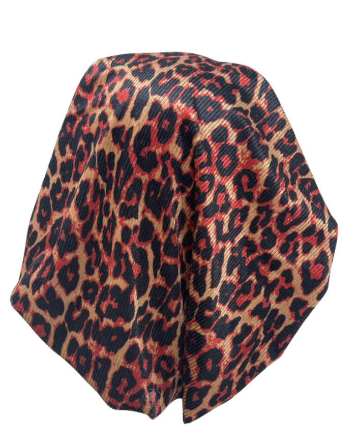 Cherie HA-RIBVT-RD Red Leopard Adjustable Pre-Tied Bandanna Myselflingerie.com