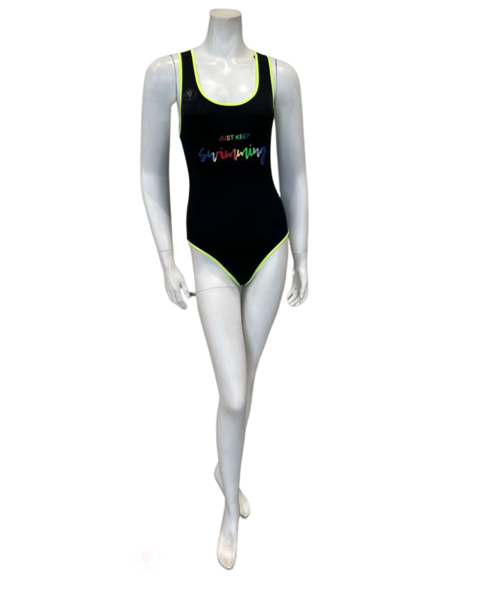 Child Play Black Just Keep Swimming Multi Teen's Bathing Suit Myselflingerie.com