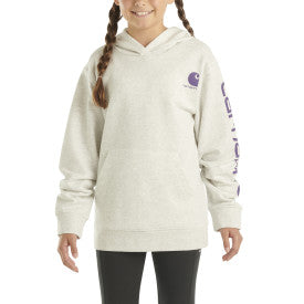 Carhartt child and youth graphic sweatshirt in ash heather, additional product image